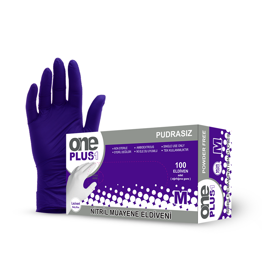 Nitrile Powder-Free Examination Gloves Purple