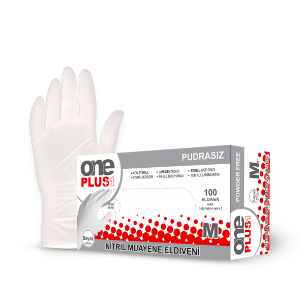 Nitrile Powder-Free Examination Gloves White