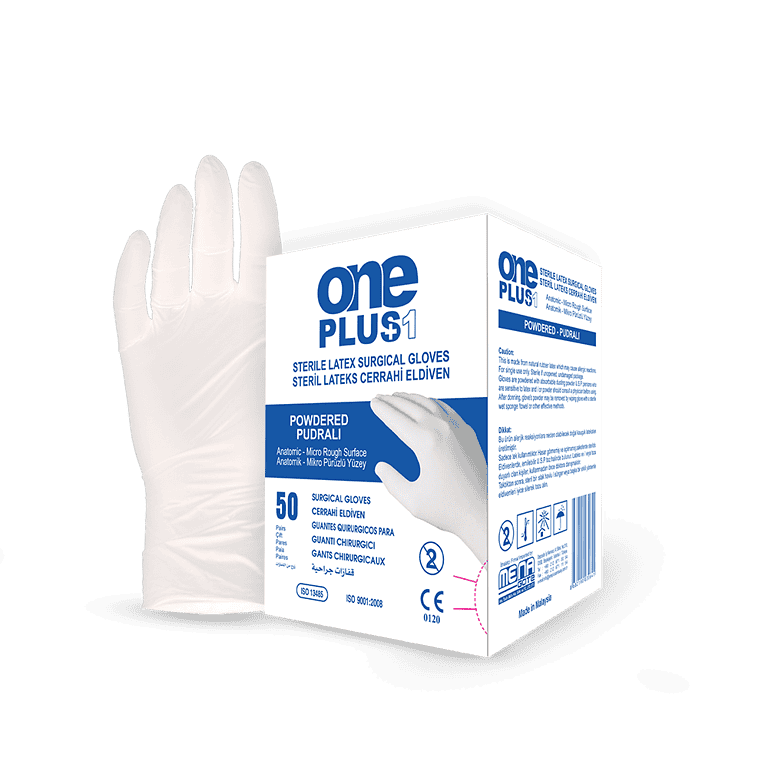 Buy Latex Surgical Gloves ready for shipping OnePlus Packaging