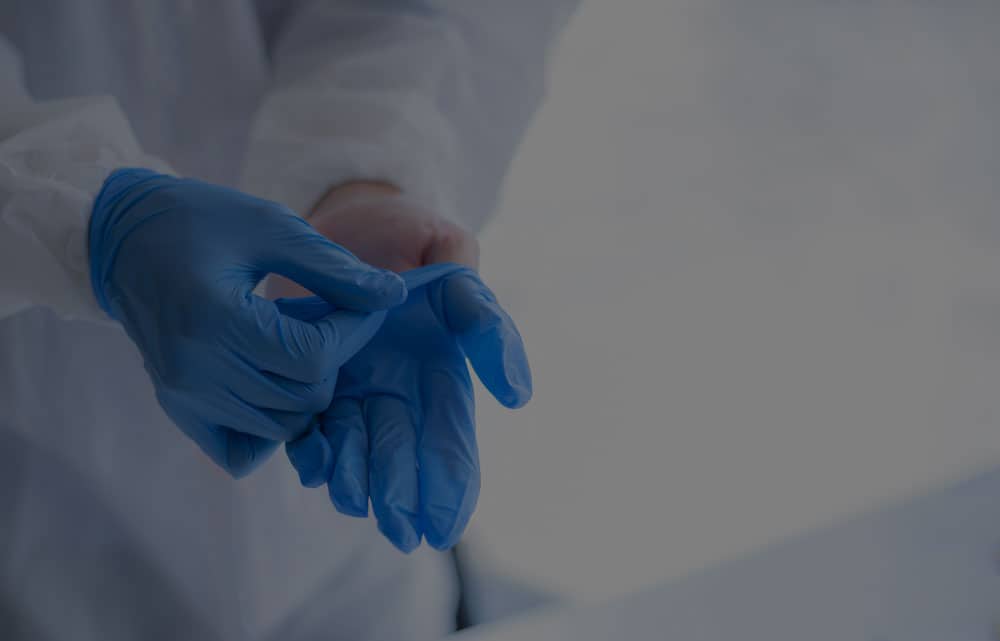 a photo of using disposable gloves